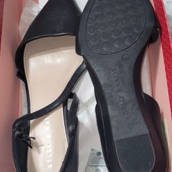 Kelly & Katie Black Flats 