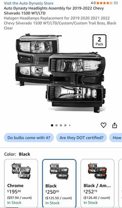 Chevy Silverado 1500 Headlights Assembly Pair