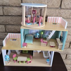 MENTARI Spinning Luxury Wooden Beach House Dollhouse