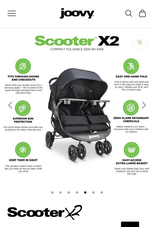 Joovy Scooter Side By Side Double Stroller 