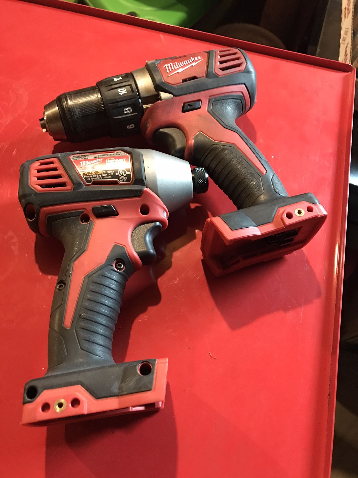 Milwaukee impact driver drill. Bare tools!