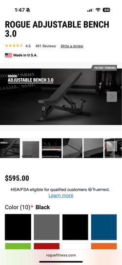 ROGUE ADJUSTABLE BENCH 3.0