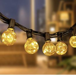 Outdoor String Lights LED 36ft with 33 Globe Bulbs Shatterproof Waterproof for Backyard Gazebo Porch Camper Indoor/Outdoor Decoration and Lighting War