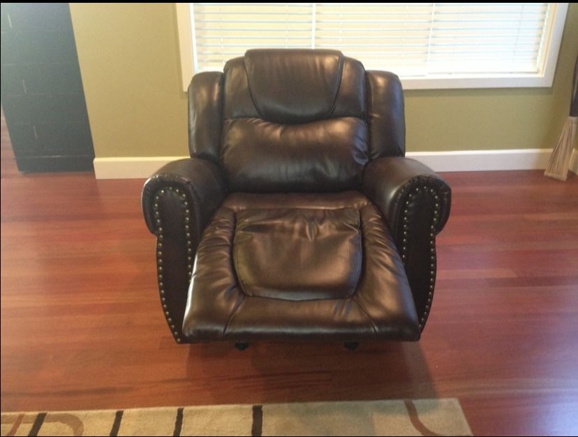 Brown Leather Reclining 3 Piece Sofa Set