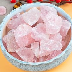 Rose Quartz Crystal Gemstones In Rough 