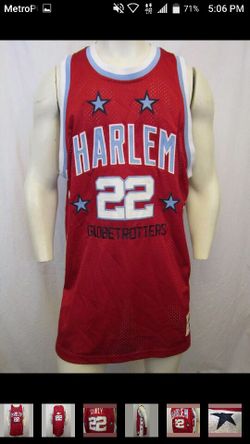AUTHENTIC PLATINUM FUBU 75TH ANNV. HARLEM  GLOBETROTTERS CURLY #22 JERSEY SZ 2XL.