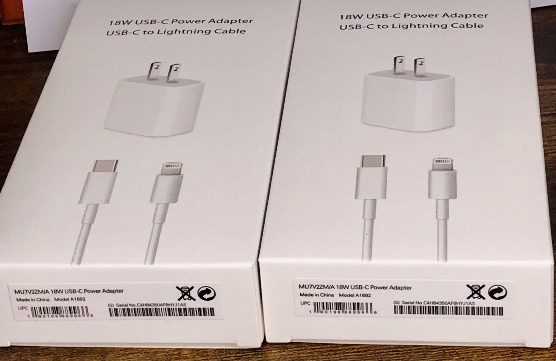 18W USB Apple Charger Adapter & Lighting Cable