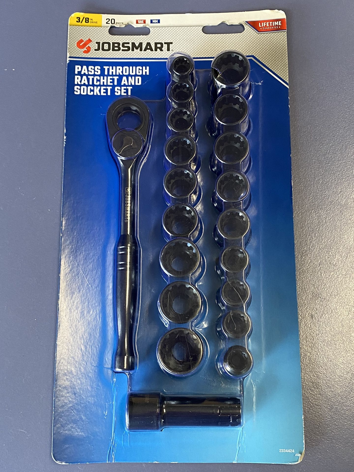 Ratchet And Socket Set 3/8in