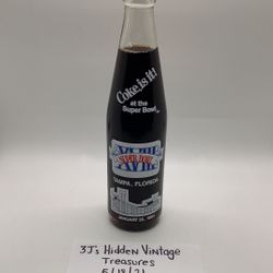 3Js Hidden Vintage Trea 1984 Coca Cola 10oz Super Bowl XVIII Tampa Florida Bottle