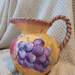 Vintage Ceramic Pitcher Statement Piece Decorative 