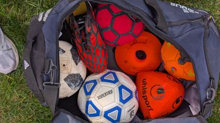 Soccer Balls & Adidas Duffel Bag