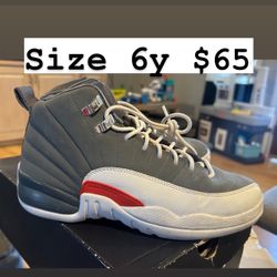 Jordan Retro 12s Cool Grey Size 6y