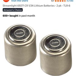 Streamlight 69271 CR 1/3N Lithium Batteries - 2 pk - TLR-6