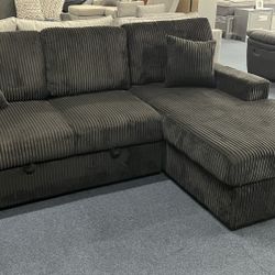 Black Sleeper Sectional
