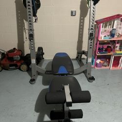 Adjustable Weight Bench & Squat Rack 
