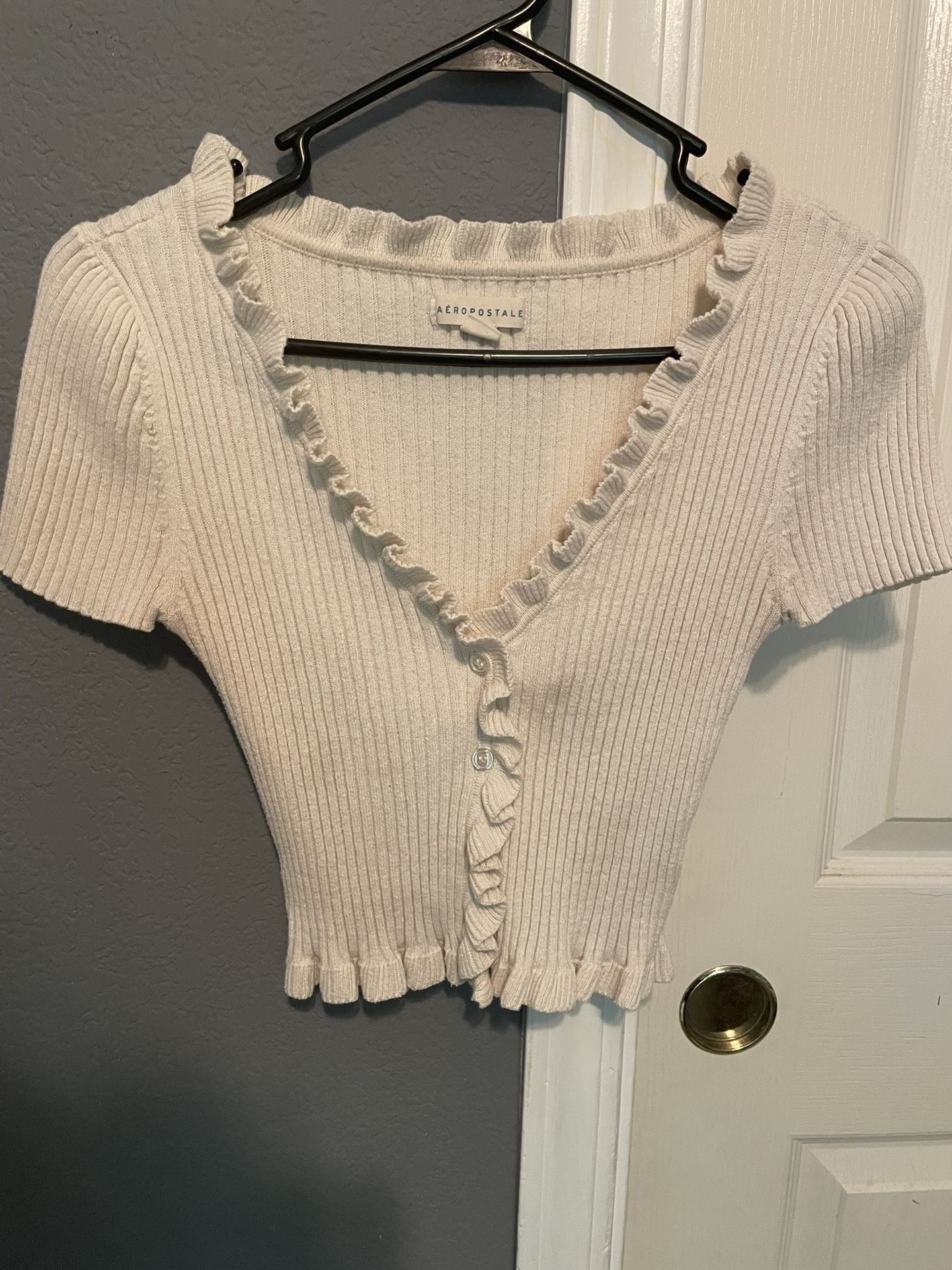 Aeropostale White Cardigan