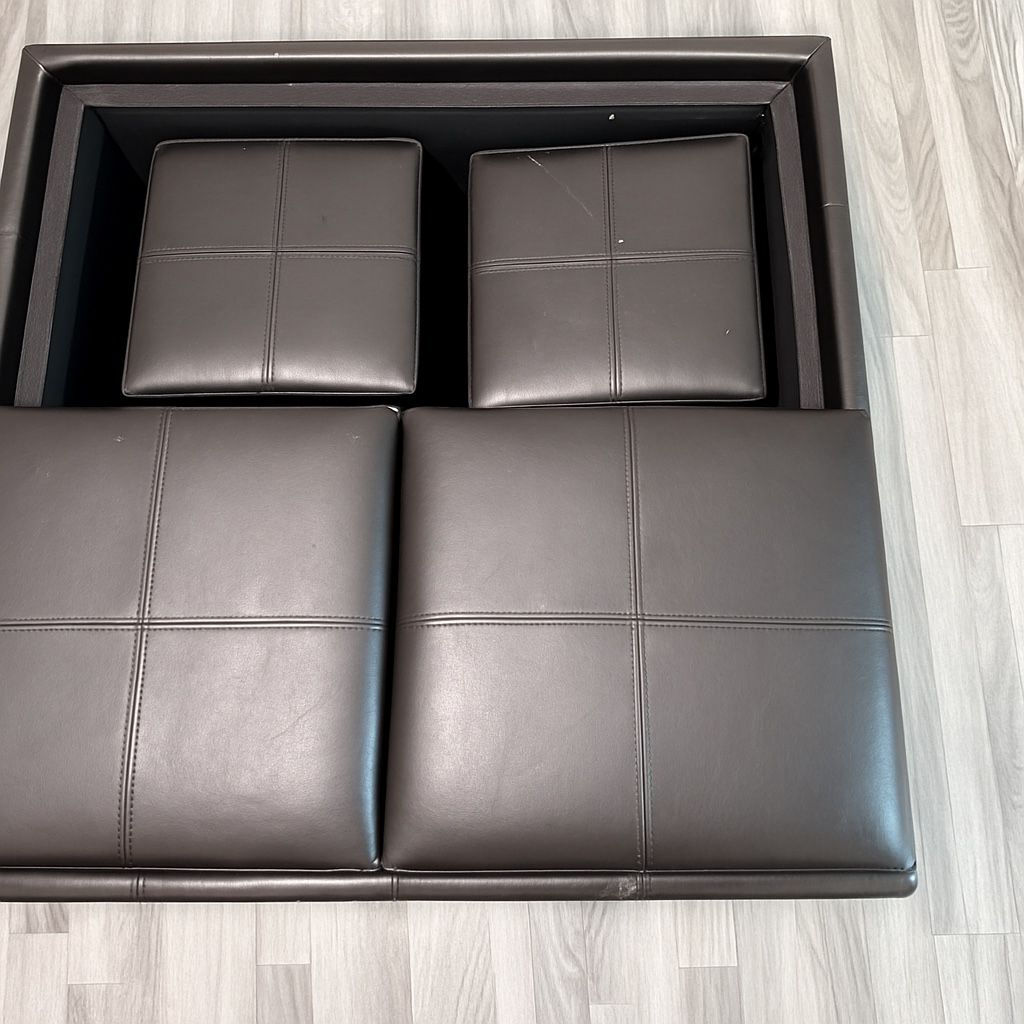 Storage Ottoman Set w/ Trays & Nested Cubes