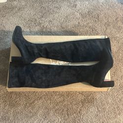 Christian Louboutin Black Over The Knee Boots