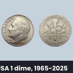 1971 D 10c Dime Near Mint State About Uncirculated 