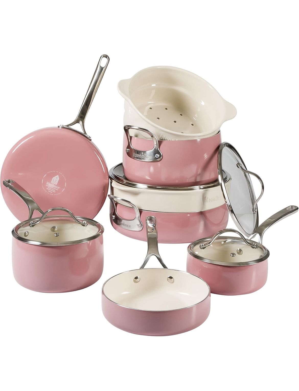 Bloomhouse Oprah 12 Piece Aluminum Pots And Pans