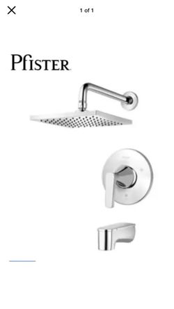 New Pfister tub and shower trim chrome is polished
