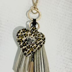 Gold Tassel Bag Charm Keychain /Gold Clip To Purse