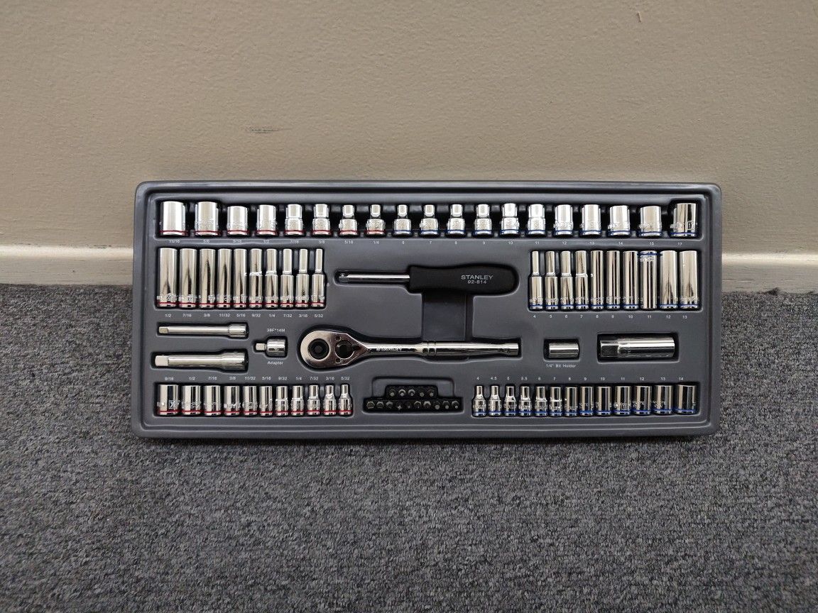 New Stanley Socket Wrench 72 Piece Set