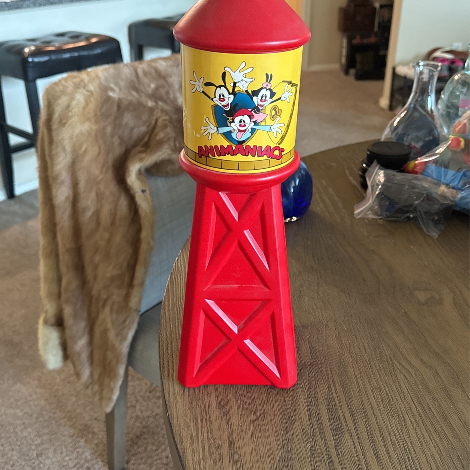 1994 Vintage WB Animaniacs Water Tower Bank - Yakko, Wakko & Dot