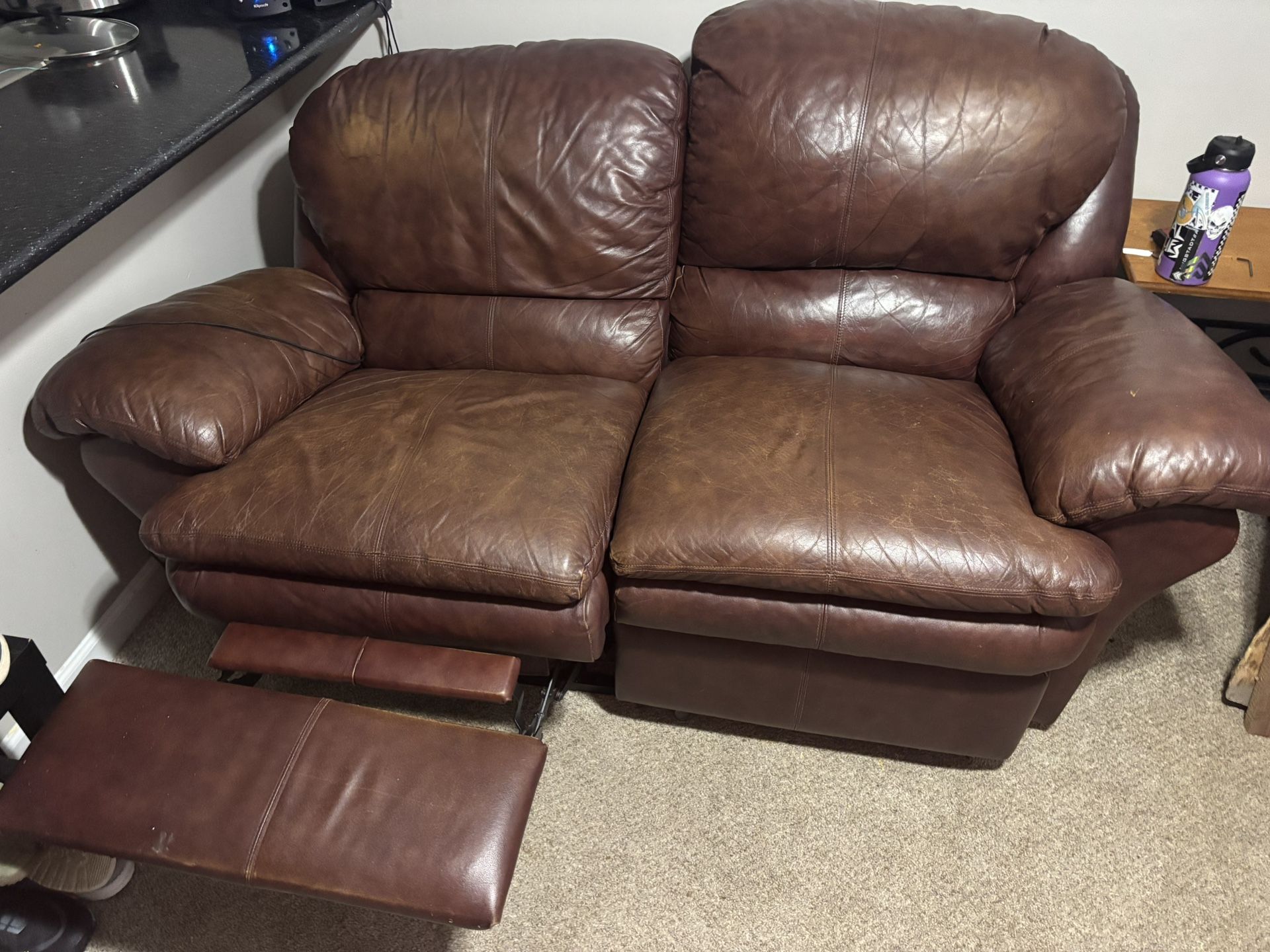 Leather Reclining Couch
