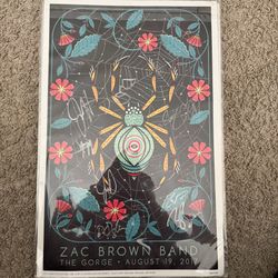 Zac Brown Band Signed Limited Edition Poster Numbered 183/500