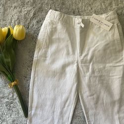 Janie and Jack Boys White Linen Blend Pants Size 7 – NWT