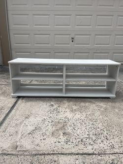 White tv stand wood
