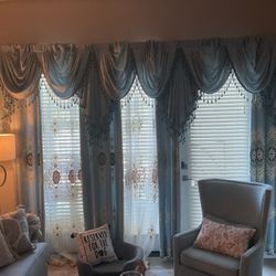 Embroidered curtains, valances and shears: curtains that make a statement $150