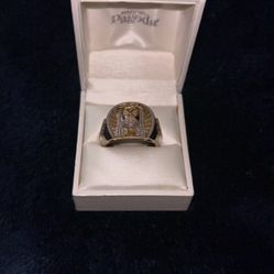 Jesus Ring Cross On Both Sides 925 14k