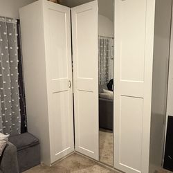 IKEA BRIMNES Wardrobe - 3 Doors/Mirror - Excellent Condition