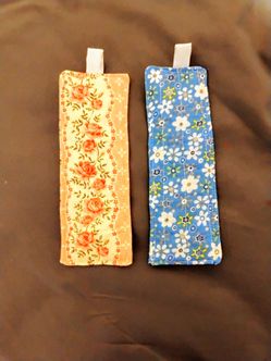 Handmade quilted bookmarks