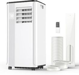 Portable Air Conditioners - 2026 Upgraded 10000 BTU Portable AC for Room up to 450 Sq. Ft, 3 in 1 AC Unit with 24H Timer, Smart Sleep Mode, Remote Con