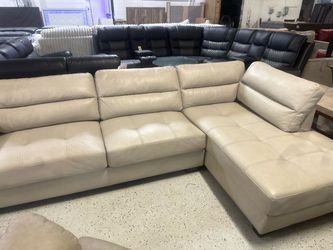 Sectional sofa Leather 116”-68”