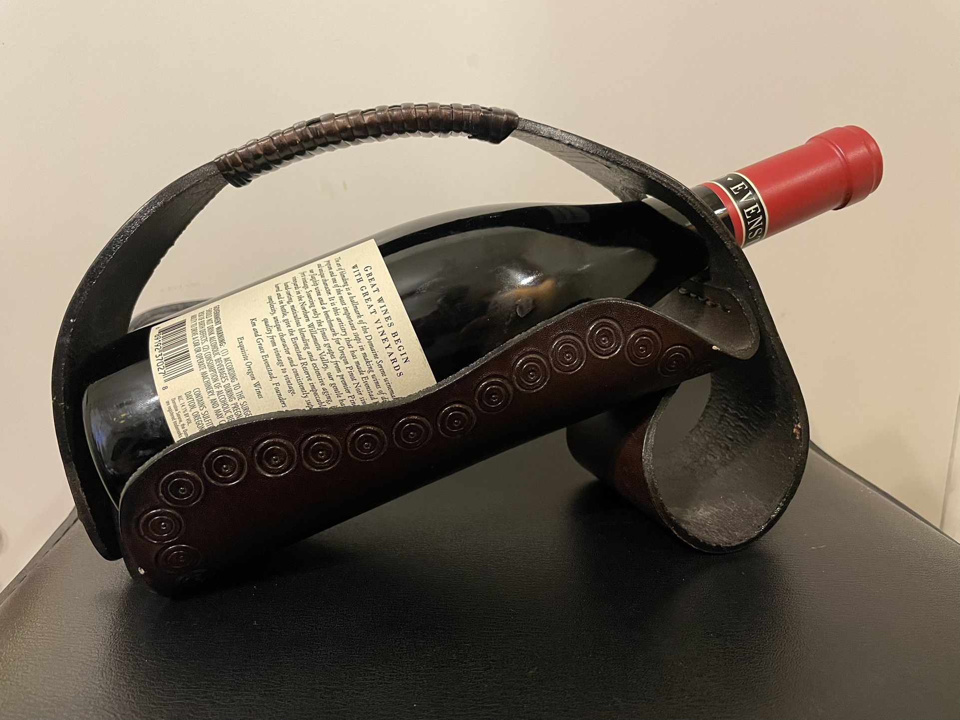 Leather Wine Carrier /tote /holder