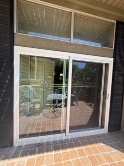 93 1/2 x 79 1/2 white vinyl sliding patio door