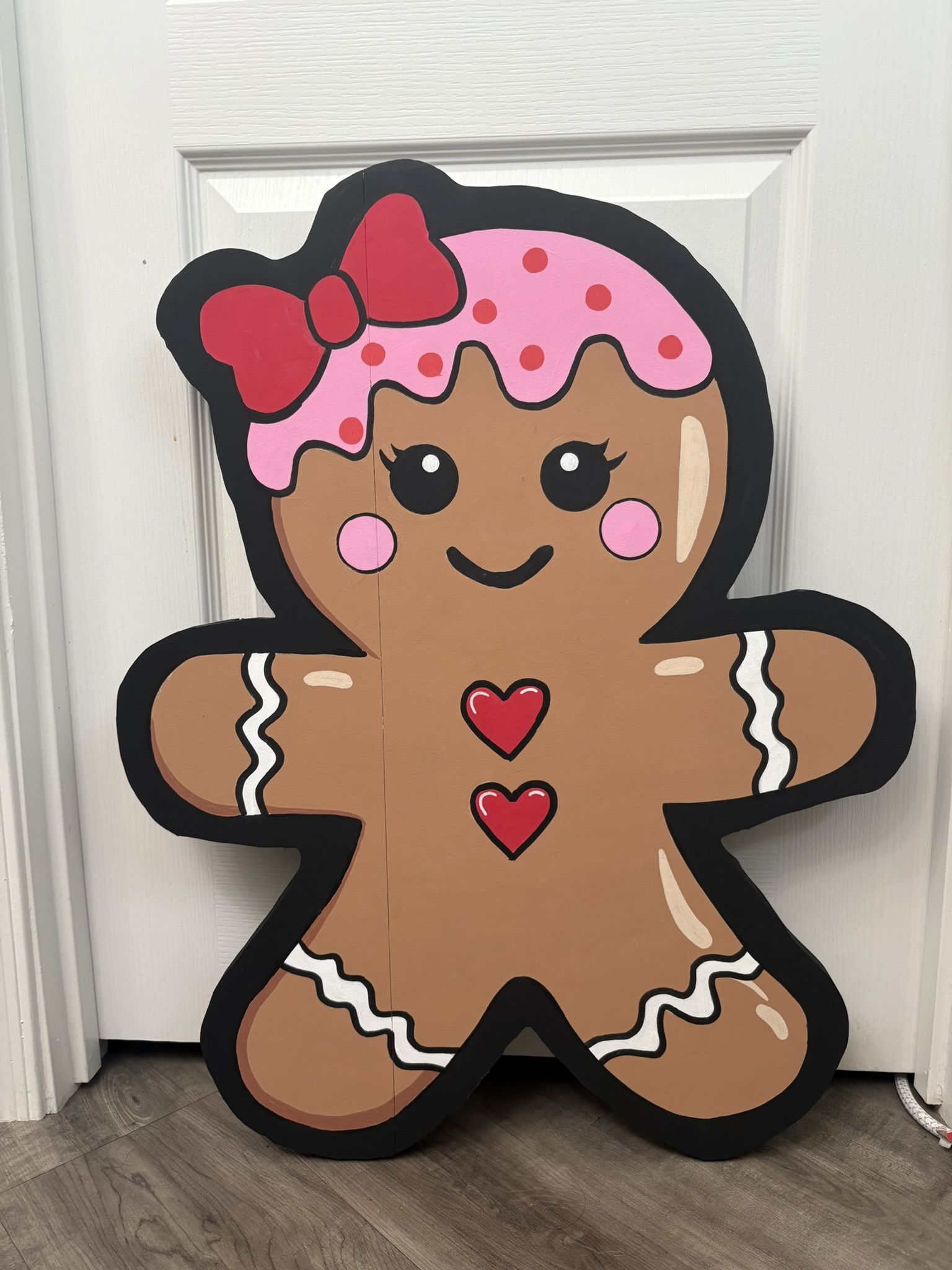Mrs. Gingerbread Yard Art - 24” Outdoor Display