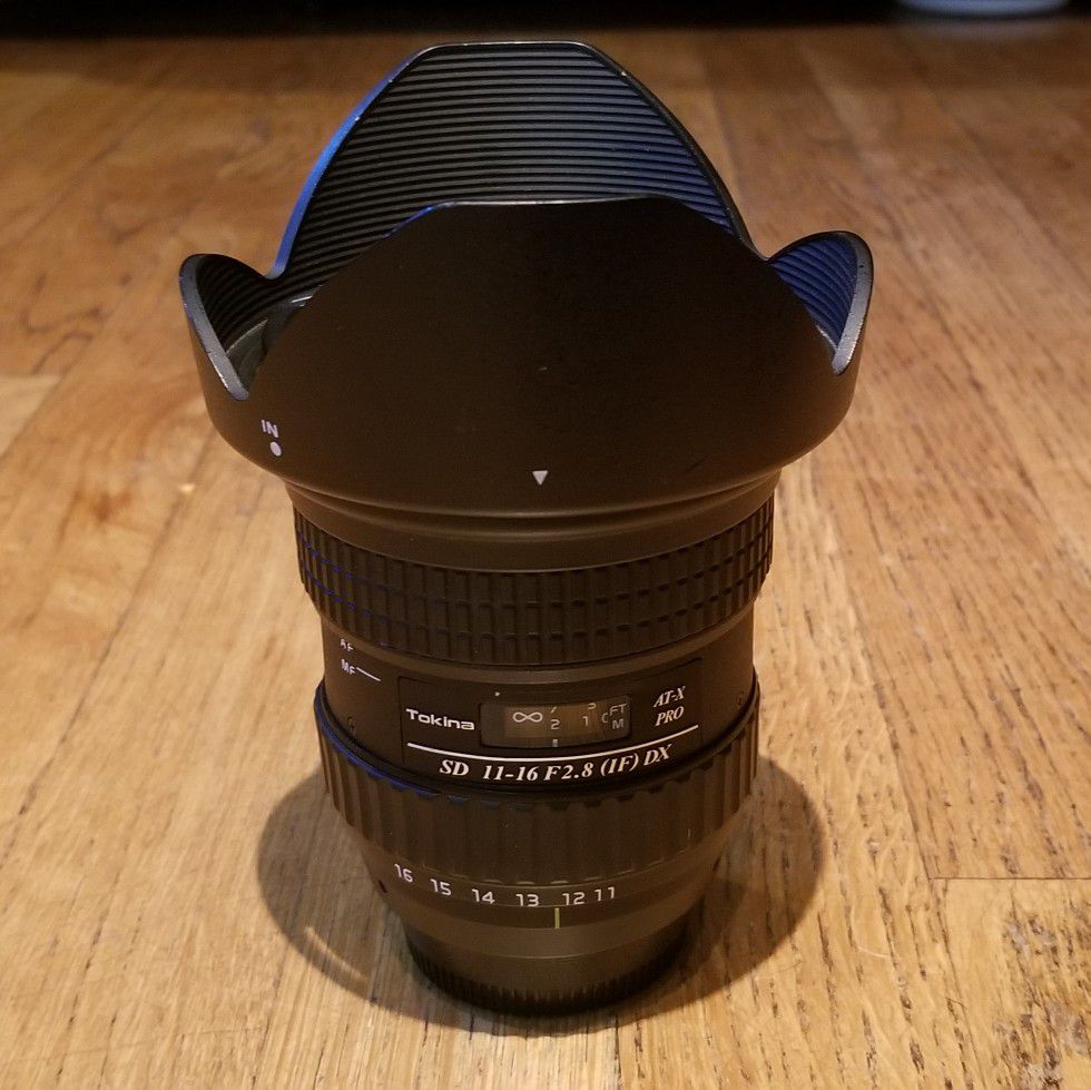 Tokina 11-16mm f/2.8 Nikon mount Wide Angle Camera Lens