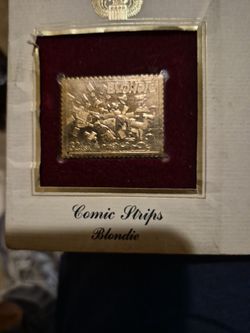 Blondie Comic Strips Gold Replica Stamp