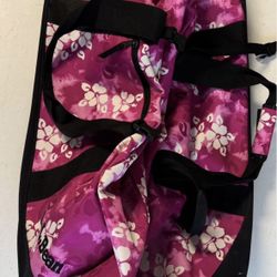 LL Bean Adventure Rollins Duffle Bag X-Large 34” Pink Hawaiian Hibiscus Floral