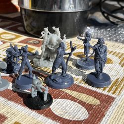 A Lot Of Seven Dungeons & Dragons / Pathfinder – Unpainted Resin – New  ⸻  DESCRIPTION  High-detail Orc Warlock tabletop miniature for Dungeo