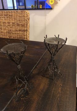 Rustic candle holders