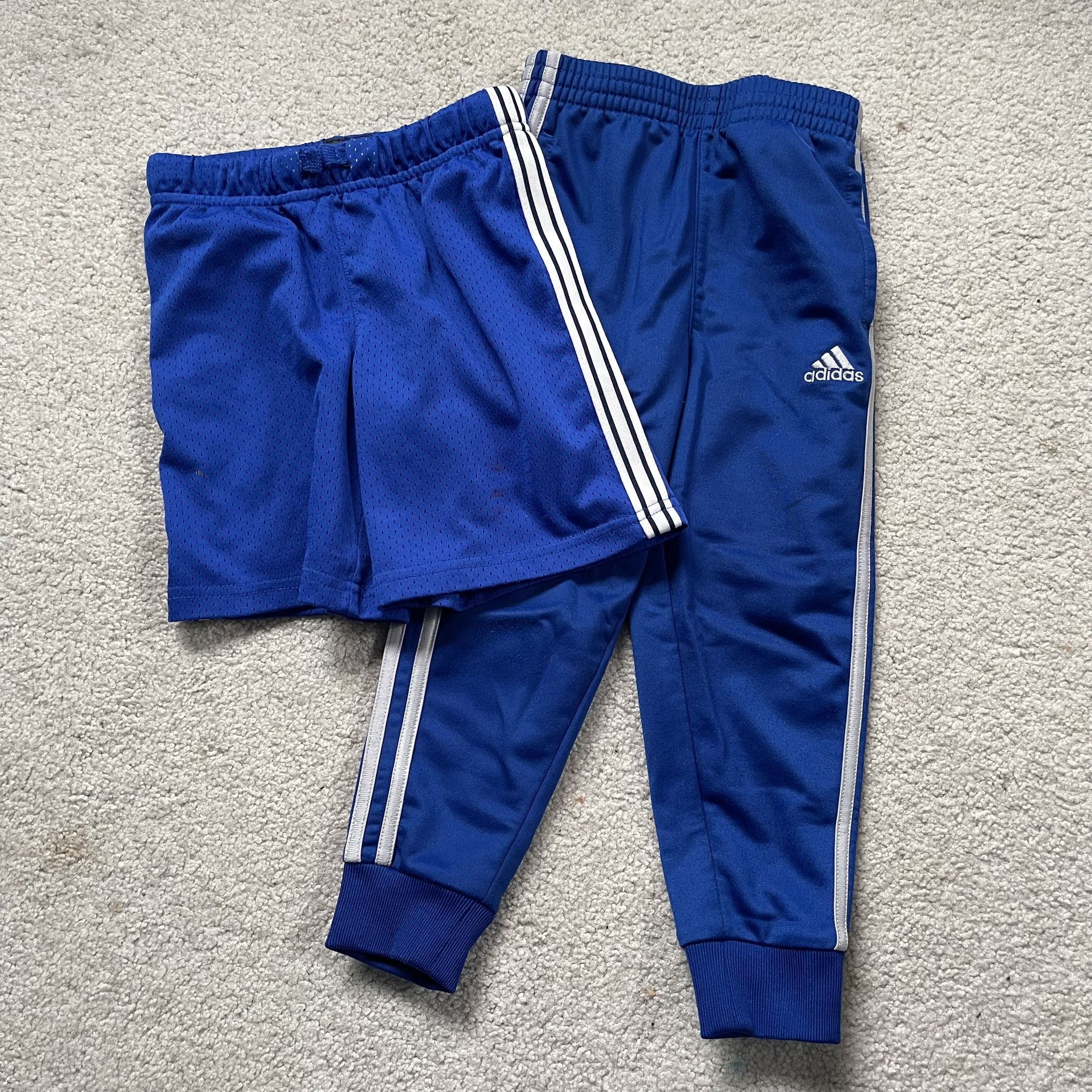 Size 4T Adidas Pants & Oshkosh Shorts