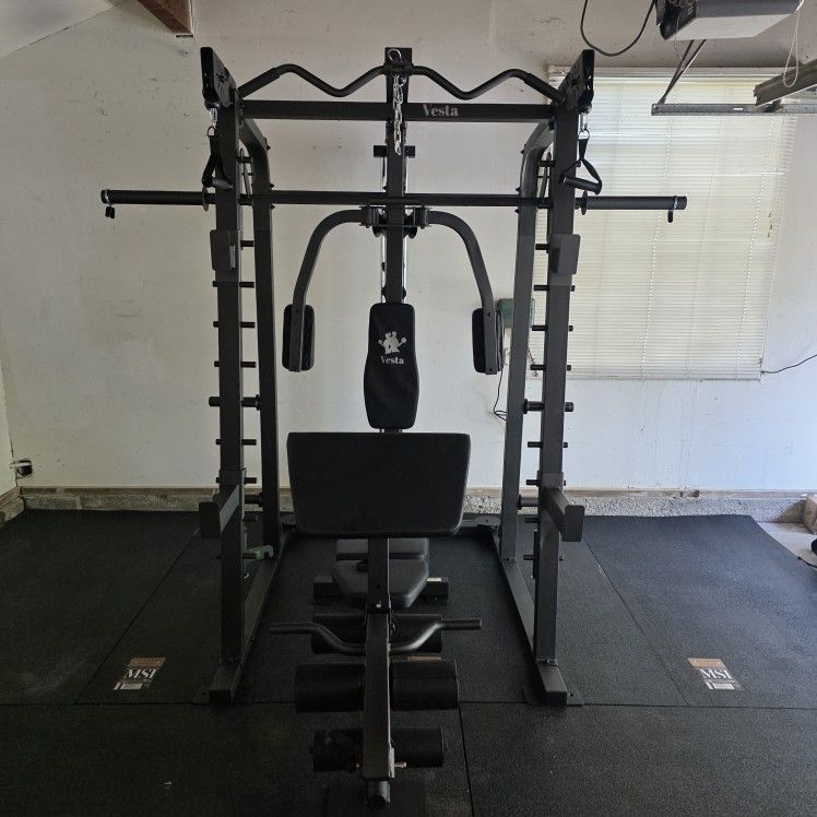Smith Machine 2001 | Multi-Use Adj Bench | Gym Equipment | Fitness | Squat Rack | Excercise |🔴WEIGHTS AND BARBELL SOLD SEPARATELY 🔴 FREE DELIVERY 🚚