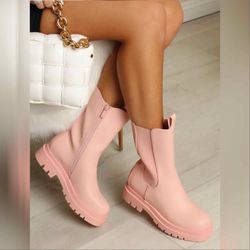 Fashion Nova Boots Pink 
