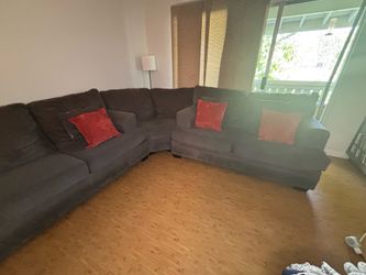 Gray L-Shaped Sectional Couch